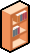 bookshelf red books